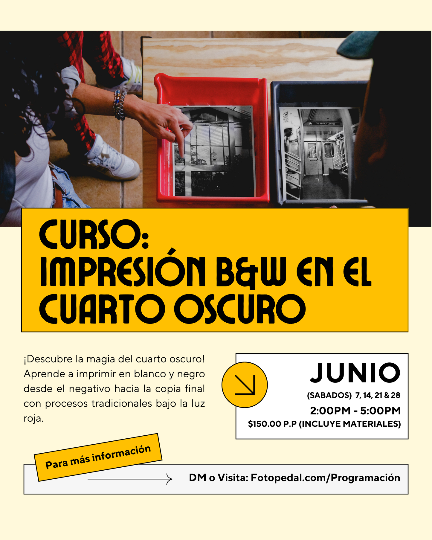 Curso: Introducción impresión B&W en el cuarto oscuro (Junio)